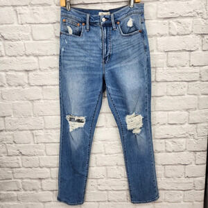 MADWELL The Perfect Vintage Jean  Medium Wash Distressed Size 27
